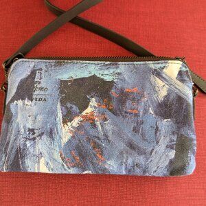 Metro Vida Cross Body Bag - Bohemian Style Genuine Leather & Cotton, Adjustable